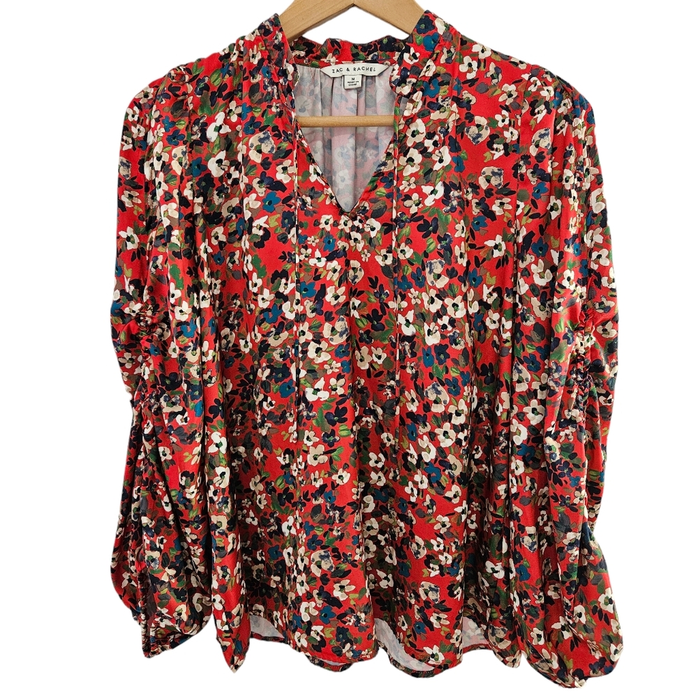 Zac & Rachel Women's Floral Top Flower Cottagecore Blouse